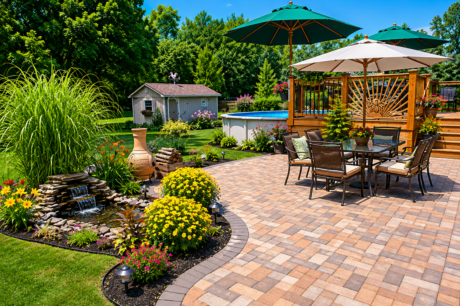Custom pergola and outdoor living space construction in North Texas